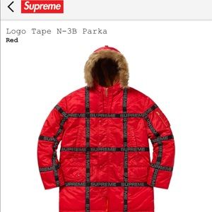 Authentic Brand New Supreme Logo Tape N-3B Parka M
